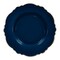 Smarty Had A Party 10.25" Navy with Gold Rim Round Blossom Disposable Plastic Dinner Plates (120 Plates), 120PK 4840NG-CASE - alternate 5